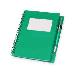 Блокнот Контакт с ручкой, 413503, Цвет: зеленый