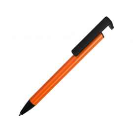 Ручка-подставка шариковая Кипер Металл, 304608, Цвет: черный,оранжевый
