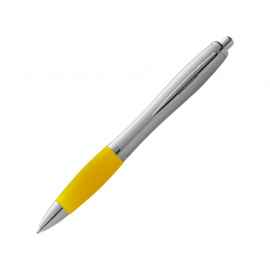 Ручка пластиковая шариковая Nash, синие чернила, 10707704, Цвет: серебристый,желтый, Размер: синие чернила