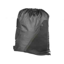 12028700 Спортивный рюкзак из сетки на молнии, Цвет: черный