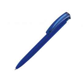Ручка пластиковая шариковая трехгранная Trinity K transparent Gum soft-touch, 187926.22, Цвет: темно-синий