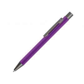 Ручка металлическая шариковая Straight Gum soft-touch с зеркальной гравировкой, 187927.14, Цвет: фиолетовый