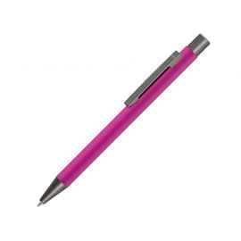 Ручка металлическая шариковая Straight Gum soft-touch с зеркальной гравировкой, 187927.16, Цвет: розовый
