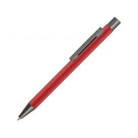 Ручка металлическая шариковая Straight Gum soft-touch с зеркальной гравировкой, 187927.01, Цвет: красный