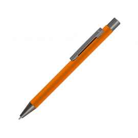 Ручка металлическая шариковая Straight Gum soft-touch с зеркальной гравировкой, 187927.13, Цвет: оранжевый