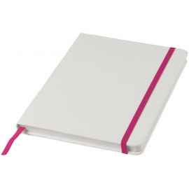 Блокнот А5 Spectrum с белой обложкой и цветной резинкой, 10713506, Цвет: розовый,белый