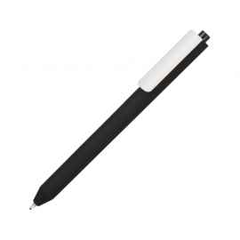 p03prm-304 Ручка пластиковая шариковая Pigra  P03 софт-тач, Цвет: черный,белый
