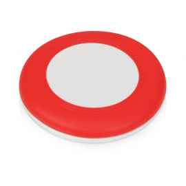 Беспроводное зарядное устройство Disc со встроенным кабелем 2 в 1, 590901, Цвет: красный