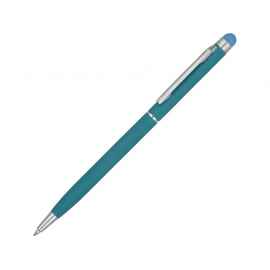 Ручка-стилус металлическая шариковая Jucy Soft soft-touch, 18570.23, Цвет: бирюзовый