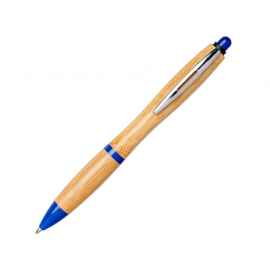 Ручка шариковая Nash из бамбука, 10737802, Цвет: ярко-синий,натуральный