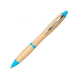 Ручка шариковая Nash из бамбука, 10737805, Цвет: голубой,натуральный
