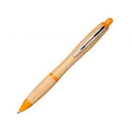 Ручка шариковая Nash из бамбука, 10737807, Цвет: оранжевый,натуральный