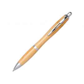 Ручка шариковая Nash из бамбука, 10737800, Цвет: серебристый,натуральный
