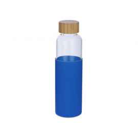 Стеклянная бутылка для воды в силиконовом чехле Refine, 887312, Цвет: синий,прозрачный, Объем: 550