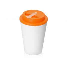 Пластиковый стакан с двойными стенками Take away, 873426.13, Цвет: оранжевый,белый, Объем: 350