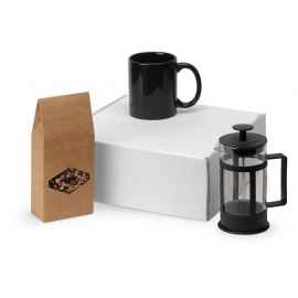 Подарочный набор с чаем, кружкой и френч-прессом Чаепитие, 700411.07, Цвет: черный,прозрачный, Объем: 320 мл, 350
