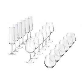 Подарочный набор бокалов для игристых и тихих вин Vivino, 18 шт., 900007