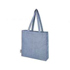 Эко-сумка с клинчиком Pheebs из переработанного хлопка, 12053750, Цвет: синий