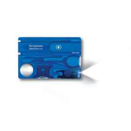 Швейцарская карточка SwissCard Lite, 13 функций, 601199, Цвет: синий прозрачный