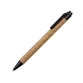 Ручка из пробки и переработанной пшеницы шариковая Evora, 11576.07, Цвет: черный,коричневый