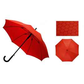 Зонт-трость полуавтомат Wetty с проявляющимся рисунком, 909201, Цвет: красный