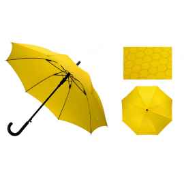 Зонт-трость полуавтомат Wetty с проявляющимся рисунком, 909204, Цвет: желтый