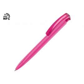 Ручка пластиковая шариковая трехгранная Trinity K transparent Gum soft-touch с чипом передачи информации NFC, 187926NFC.16, Цвет: розовый