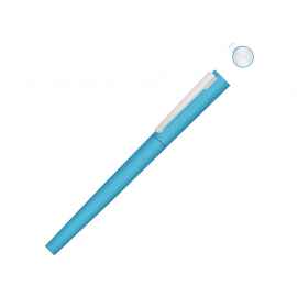 Ручка металлическая роллер Brush R GUM soft-touch с зеркальной гравировкой, 188019.12, Цвет: голубой
