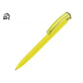 Ручка пластиковая шариковая трехгранная Trinity K transparent Gum soft-touch с чипом передачи информации NFC, 187926NFC.04, Цвет: желтый