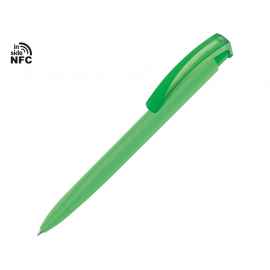Ручка пластиковая шариковая трехгранная Trinity K transparent Gum soft-touch с чипом передачи информации NFC, 187926NFC.03, Цвет: зеленое яблоко