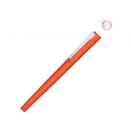 Ручка металлическая роллер Brush R GUM soft-touch с зеркальной гравировкой, 188019.08, Цвет: оранжевый