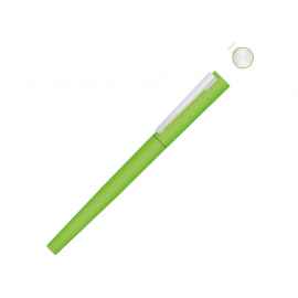 Ручка металлическая роллер Brush R GUM soft-touch с зеркальной гравировкой, 188019.13, Цвет: зеленое яблоко