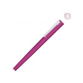 Ручка металлическая роллер Brush R GUM soft-touch с зеркальной гравировкой, 188019.11, Цвет: розовый