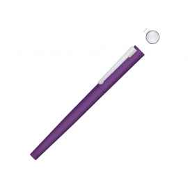 Ручка металлическая роллер Brush R GUM soft-touch с зеркальной гравировкой, 188019.14, Цвет: фиолетовый