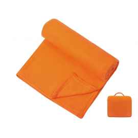 Плед для путешествий Flight в чехле с ручкой и карманом, 833218, Цвет: оранжевый