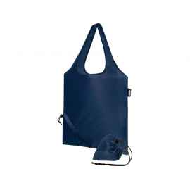 Складная эко-сумка Sabia из вторичного ПЭТ, 12054155, Цвет: темно-синий
