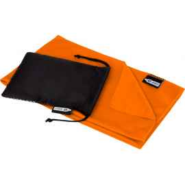 Охлаждающее полотенце Raquel из переработанного ПЭТ в мешочке, 12500131, Цвет: оранжевый