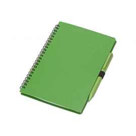 Блокнот А5 Toledo M с обложкой из пшеницы и пластика и шариковой ручкой, A5, 1143033, Цвет: зеленый,зеленый, Размер: A5