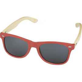 Солнцезащитные очки Sun Ray с бамбуковой оправой, 12700521, Цвет: красный