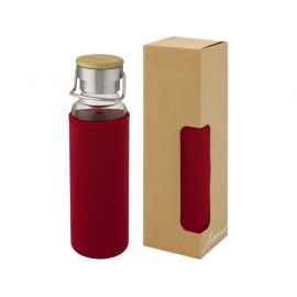 Стеклянная бутылка Thor с неопреновым чехлом, 10069621, Цвет: красный, Объем: 660