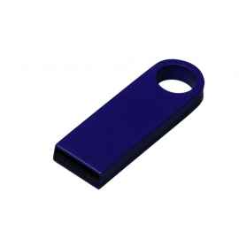 USB 2.0-флешка на 512 Мбайт с мини чипом и круглым отверстием, 512Mb, 6589.512.02, Цвет: синий, Размер: 512Mb