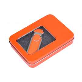 Металлическая упаковка для флешки, 6027.08, Цвет: оранжевый