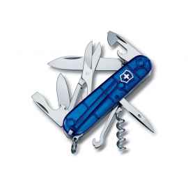 Нож перочинный Climber, 91 мм, 14 функций, 601135, Цвет: синий прозрачный