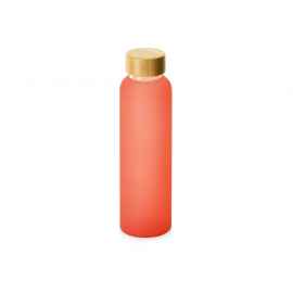 Стеклянная бутылка с бамбуковой крышкой Foggy, 600 мл, 828701, Цвет: красный, Объем: 600
