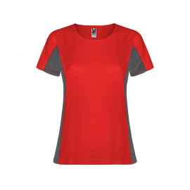 Спортивная футболка Shanghai женская, S, 6648CA6046S, Цвет: красный,графит, Размер: S