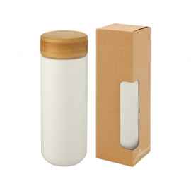 Керамическая кружка Lumi с бамбуковой крышкой, 10070501, Цвет: белый, Объем: 300