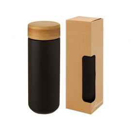 Керамическая кружка Lumi с бамбуковой крышкой, 10070590, Цвет: черный, Объем: 300