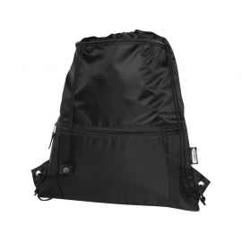 Изолированная сумка со шнурком Adventure из переработанных материалов, 12064790, Цвет: черный