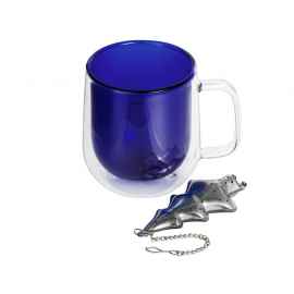 Набор Bergamot: кружка и ситечко для чая, 88732.02, Цвет: серебристый,синий прозрачный, Объем: 250