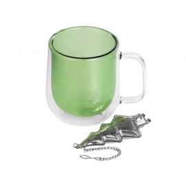 Набор Bergamot: кружка и ситечко для чая, 88732.04, Цвет: серебристый,зеленый прозрачный, Объем: 250